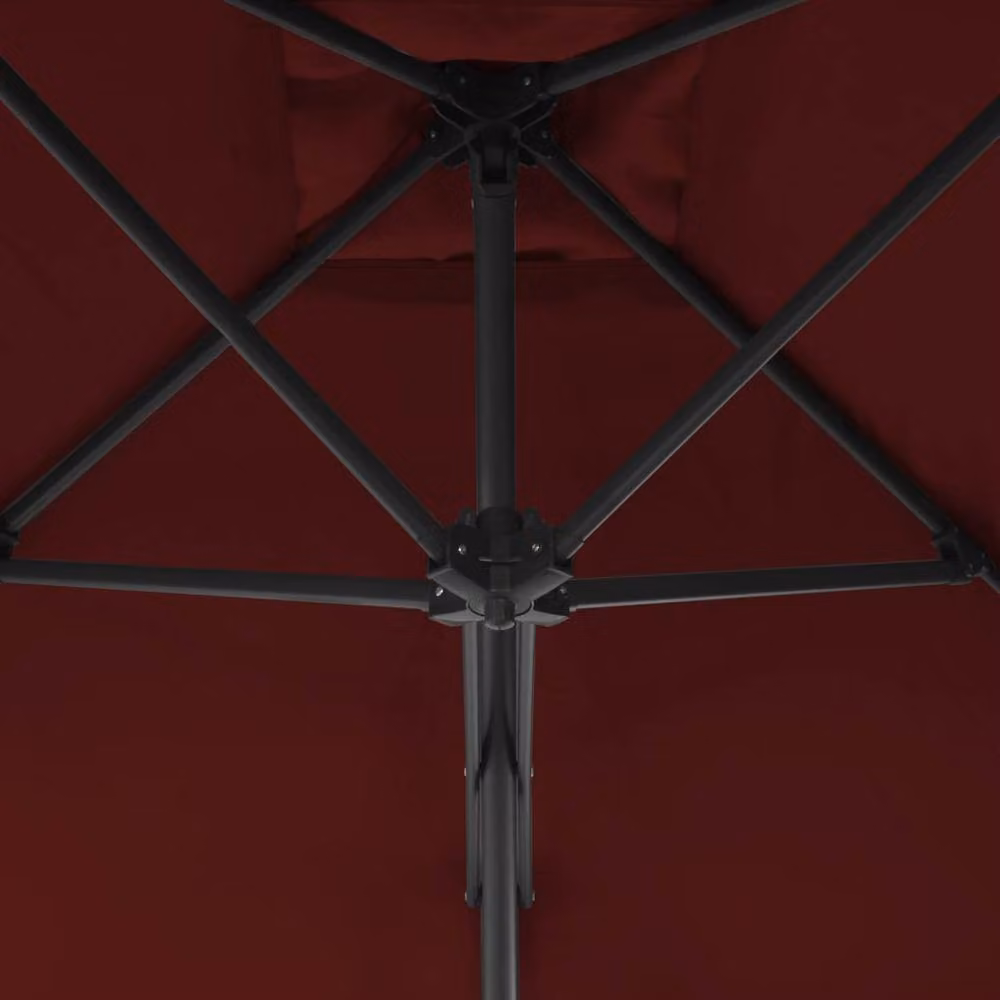 Berkfield Home Cantilever Outdoor Parasol with Steel Pole, Red, W: 300 cm, D: 230 cm – 2