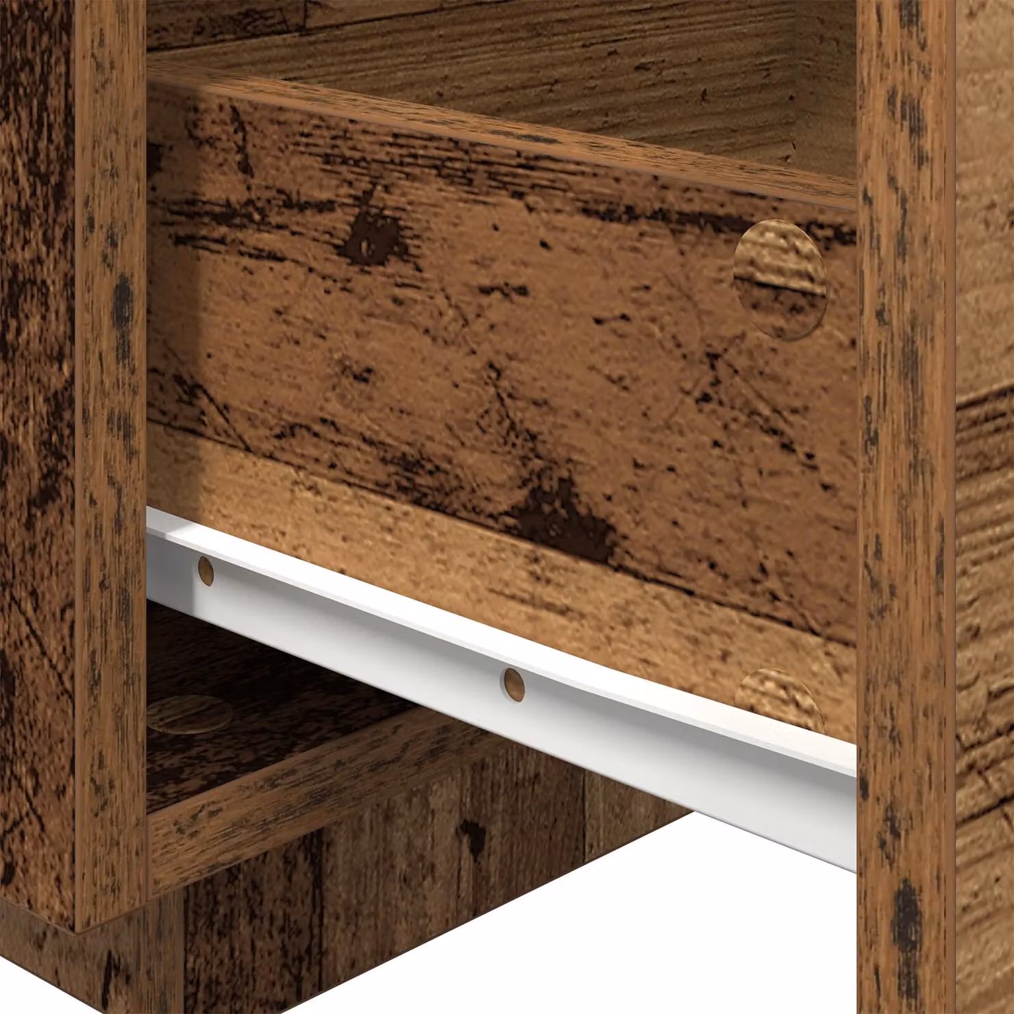 Berkfield Home Set of 2 Rustic Brown Wood Bedside Cabinets with Integrated LED Lights, W: 40 cm, D: 39 cm, H: 37 cm – 7