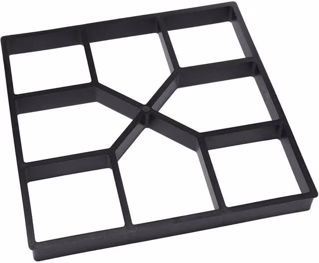 FLAVORA DIY Concrete Path Paving Mold in Black, W: 520 mm, L: 10000 mm