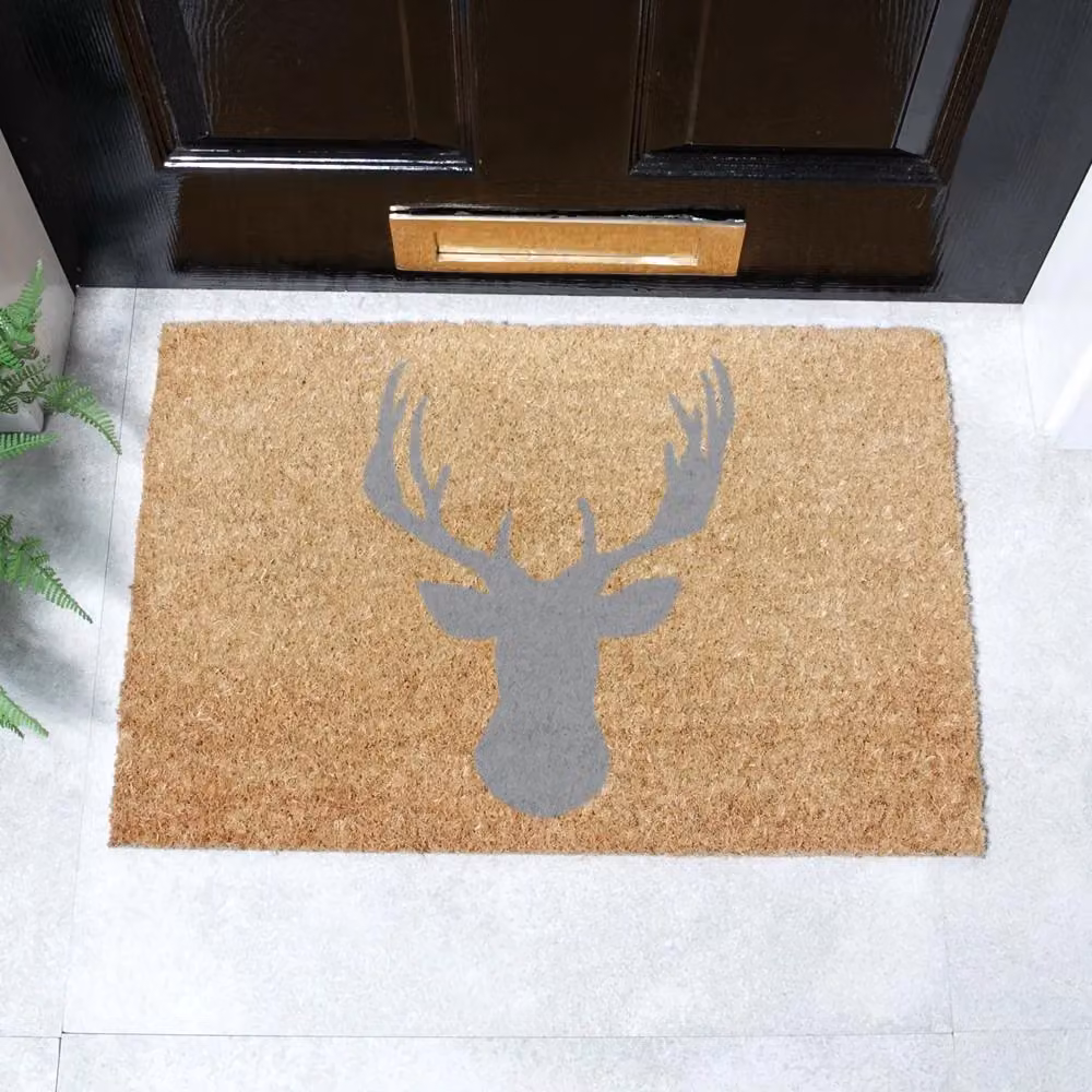 Artsy Mats Stagshead Grey Coir and Natural Rubber Doormat, W: 60 cm, D: 40 cm – 2