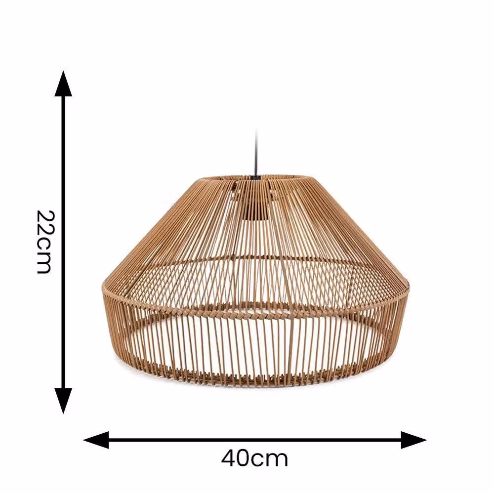 ValueLights Solar Powered Natural Rattan Pendant Hanging Garden Light in Brown – 2