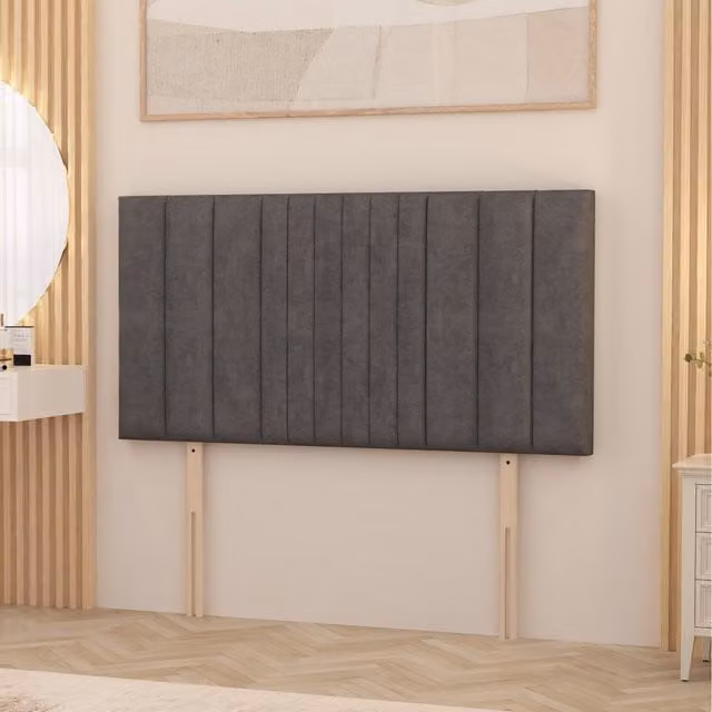 Somnior Beds Ltd Modern Upholstered Velvet Divan Bed Frame in Anthracite Grey, 180 x 200 cm