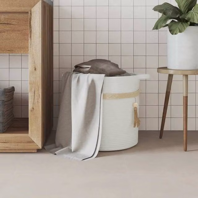 Berkfield White Cotton Storage Basket W: 38 cm, D: 36 cm, H: 36 cm – 1