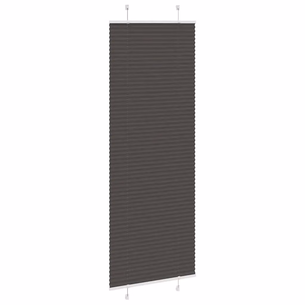 Berkfield Home Single Pleat Black Polyester Semi-Transparent Cord Blind, W: 80 cm, H: 200 cm – 3