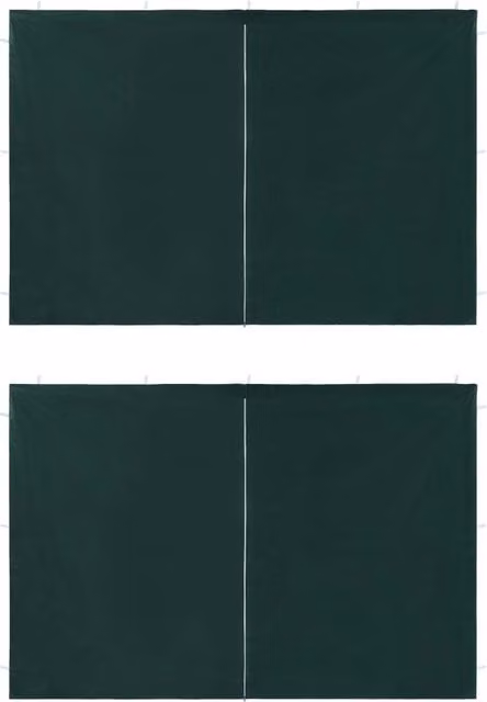 Berkfield Home Party Tent Sidewalls with Zipper, 2 Pack, PE Green