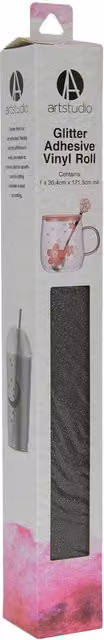Artstudio Glitter Adhesive Vinyl Roll in Multicolour and Black