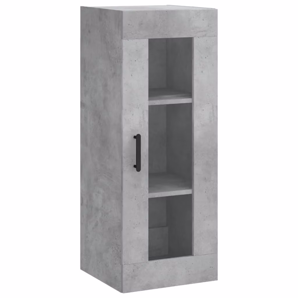 Berkfield Home Modern Wall Mounted Cabinet in Concrete Grey, W/D/H: 34.5 x 34.0 x 90.0 cm – 2
