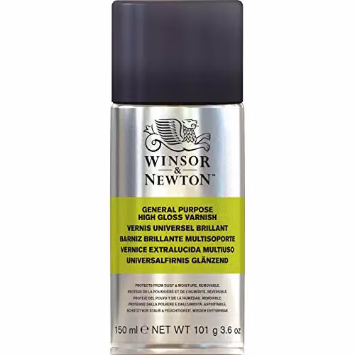 Winsor & Newton High Gloss Clear Spray Varnish for Wood, 400 ml