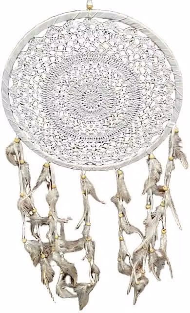 Minster Dream Catcher Hanging Wind Chime in White, W30 x H50 cm