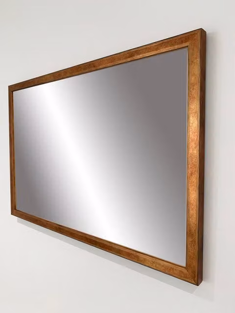 Benjamin Tate Design LTD Chicago Lux Rectangular Wall Mirror in Bronze, Black and Brown, 71 cm