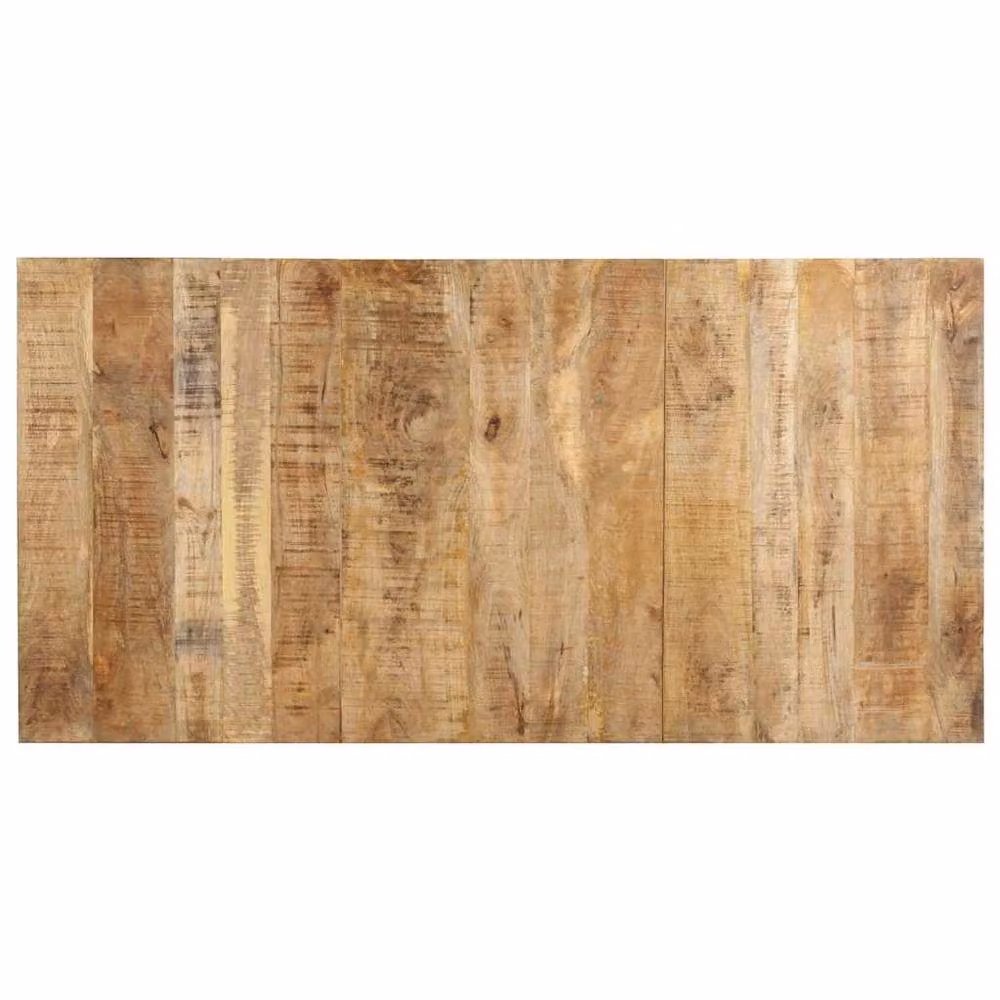 Berkfield Home Rectangular Dining Table in Brown Rough Mango Wood, W/D/H: 180 x 90 x 76 cm – 2