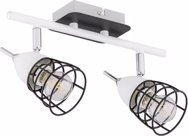 Netlighting Sky Twin Ceiling Spotlight in White and Black, 30 cm, 2x E14