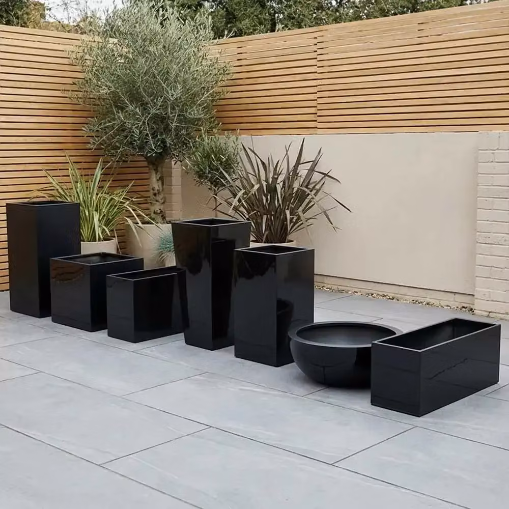 Access Garden Products Black Galvanised Steel Window Box Planter – 2