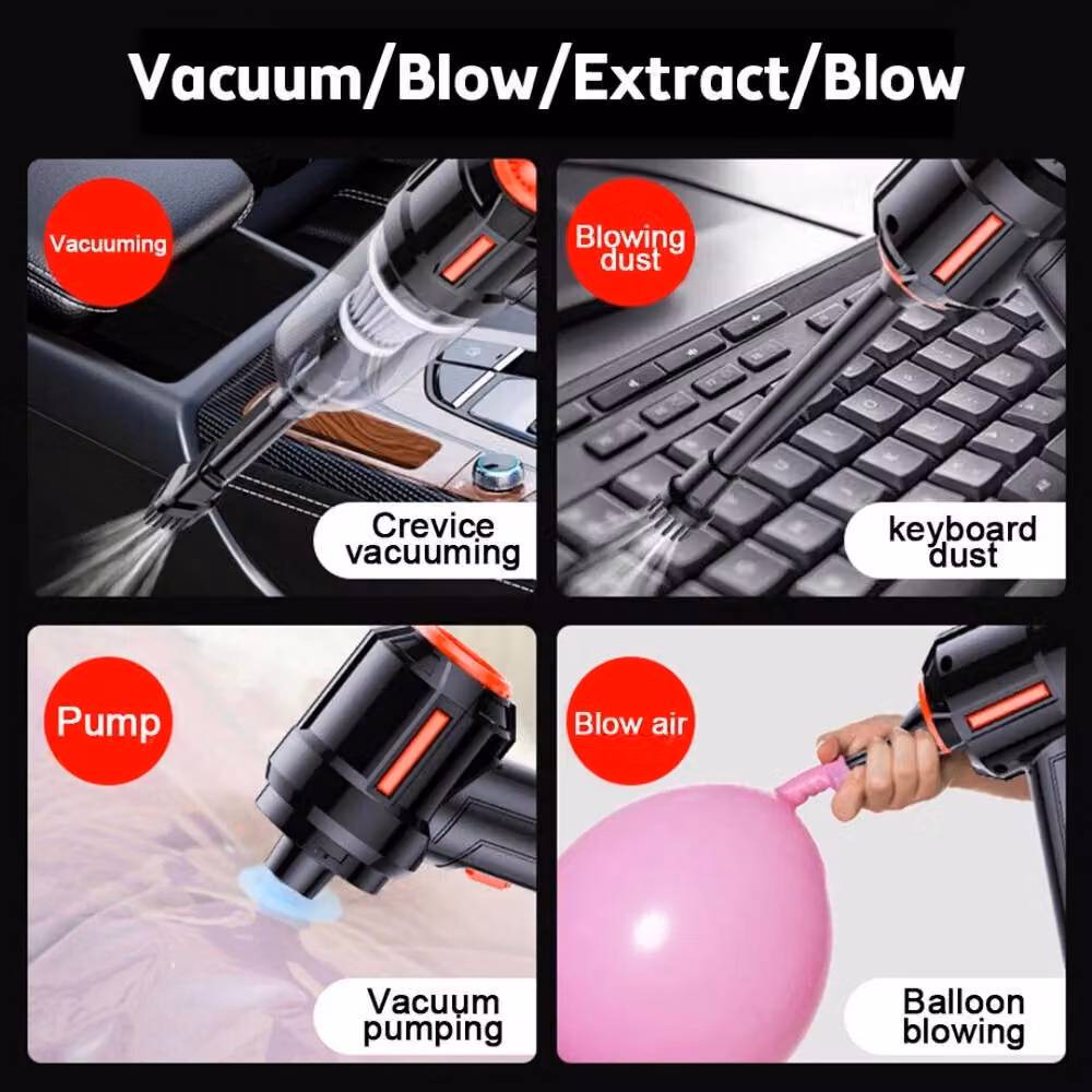 Kelvenix Cordless Wet and Dry Car Vacuum Cleaner with HEPA Filter and Blow Function in Black – 4