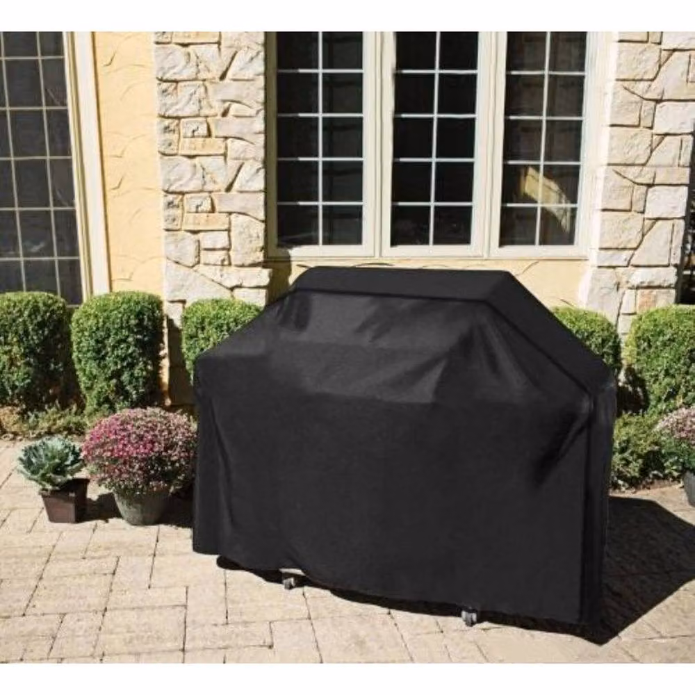 NESTLUNE Heavy Duty Waterproof BBQ Grill Protective Cover, Black, W/D/H: 145 x 61 x 117 cm – 5