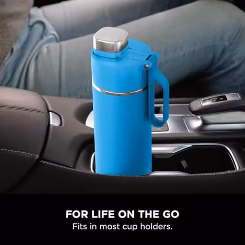 Ninja Thirsti Vacuum Insulated Stainless Steel Water Bottle and Flask, Blue, 530 ml – 4