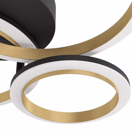 Eglo Calliera LED Ceiling Light Fitting, Dimmable Modern Round Ceiling Lamp in Black, Gold or White – 3