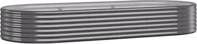 Berkfield Home Garden Powder-coated Steel Raised Bed in Anthracite Grey, W/D/H: 249 x 100 x 36 cm – 1