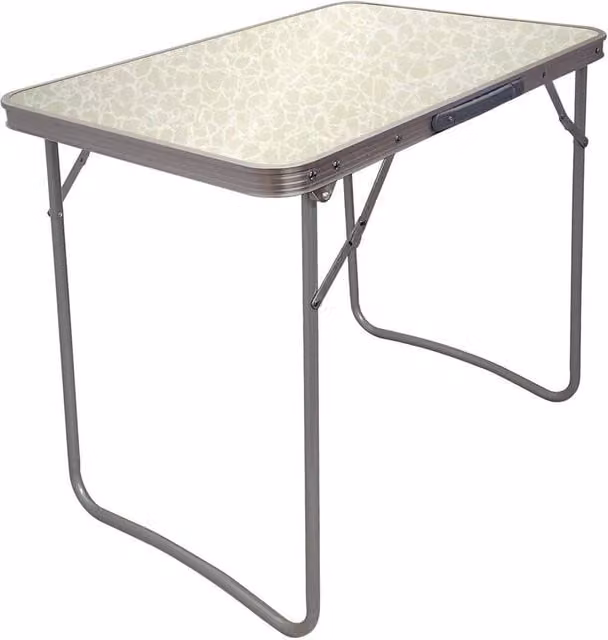 KORVIXA Portable Wooden Picnic Table in Natural MDF with Folding Top, Width: 100 cm