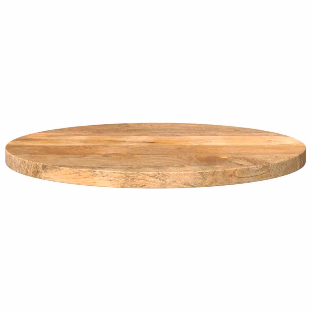 Berkfield Home Round Solid Mango Wood Table Top, Brown, Diameter: 60 cm – 2