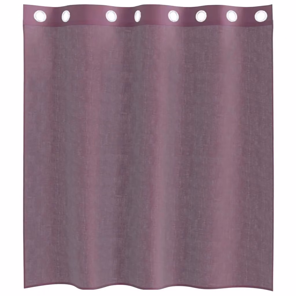 Berkfield Home Purple Voile Eyelet Curtains, 2 Pack, W: 140 cm, H: 140 cm – 3