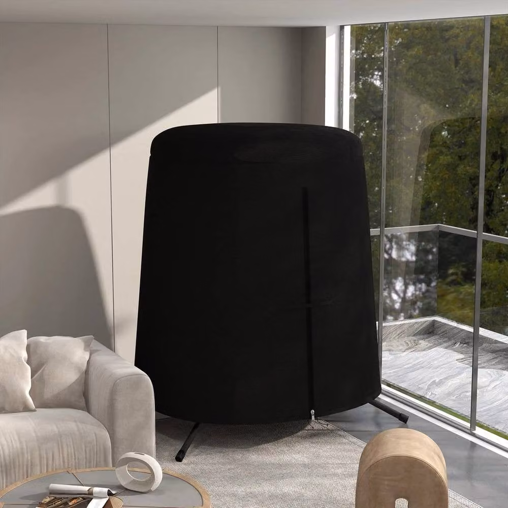 KORVIXA Water-Repellent Oxford Cloth Hanging Egg Chair Cover in Black, W/D/H: 100 x 100 x 100 cm – 4