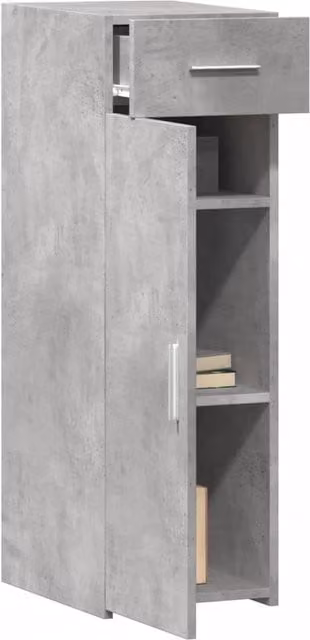 Berkfield Home Concrete Grey Sideboard in Engineered Wood W/D/H: 30 x 42.5 x 93 cm – 1