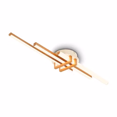 Briloner LED Ceiling Light, Warm White, Copper, W/D/H: 78.5 x 16 x 7.5 cm