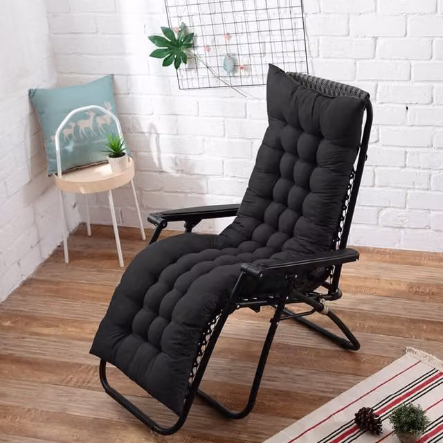 Livingandhome Black Breathable Cotton Recliner Cushion