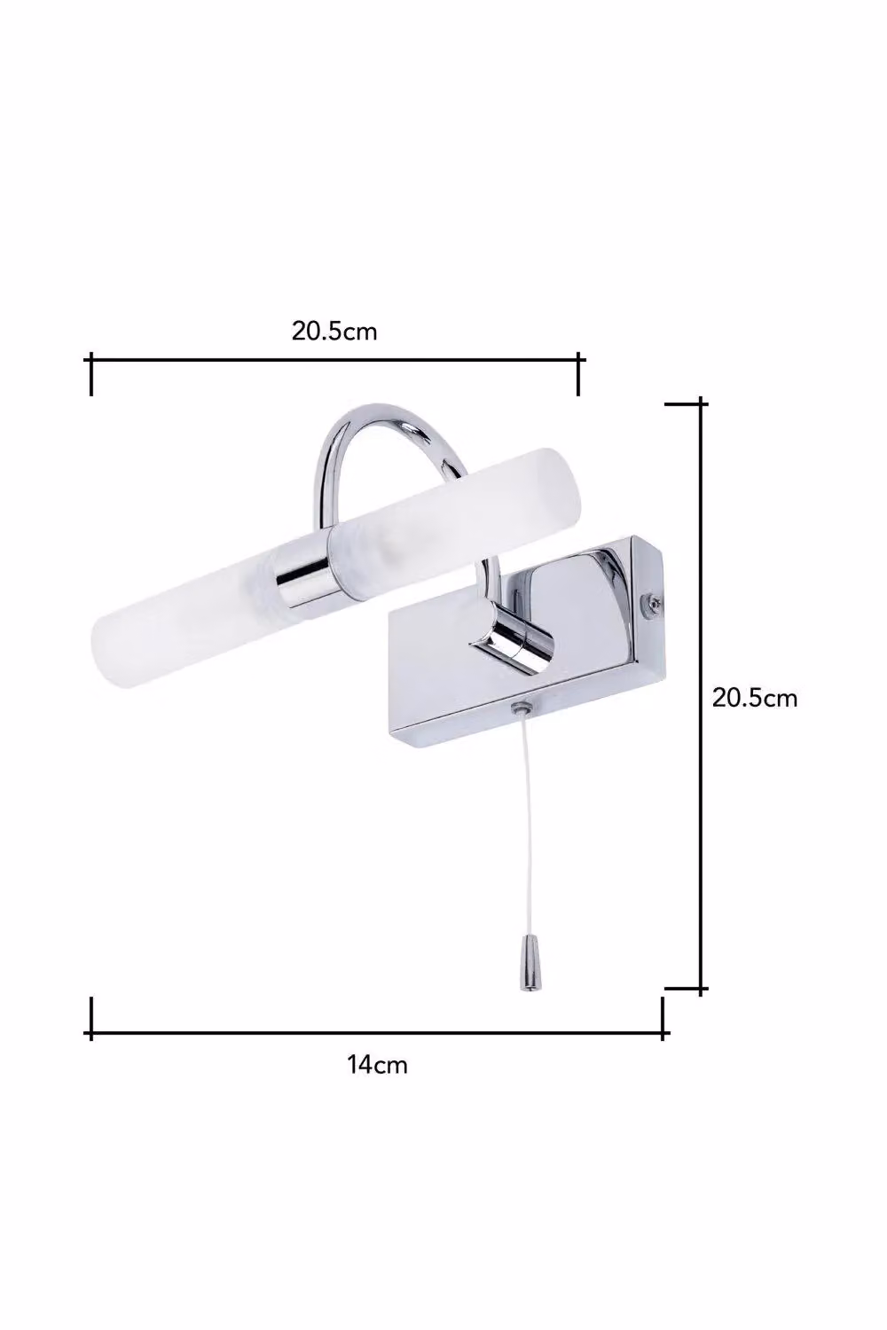 BHS Lighting Cygna Silver Bathroom Wall Light – 2