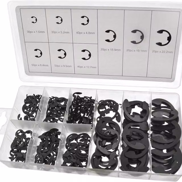 Garden Mile 300 Piece E-Clip Set in Black
