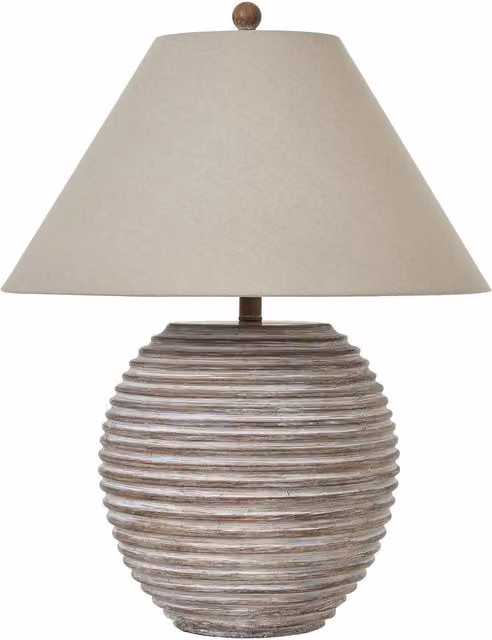Hill Interiors Saturn Ceramic Table Lamp in Brown