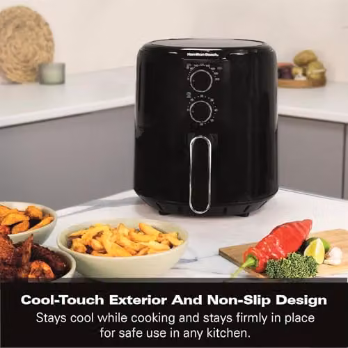 Hamilton Beach SimpliFry 4.2L Hot Air Fryer with Timer in Black – 8