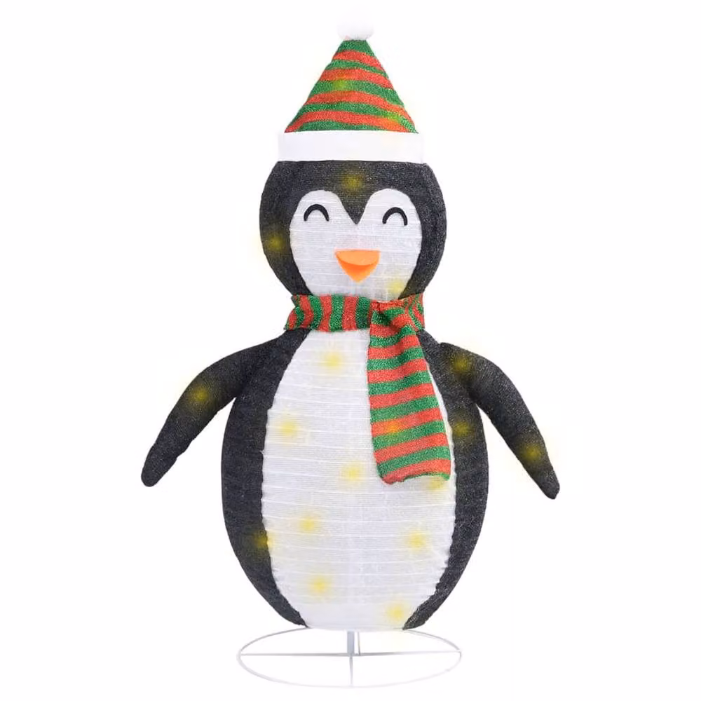Berkfield Multicolour LED Christmas Snow Penguin Decorative Tabletop Figure, Height: 60 cm – 2