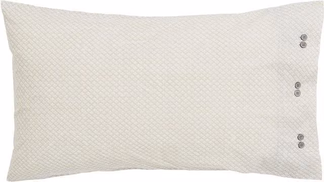 Bedeck of Belfast Clarence Reversible Floral Cotton Percale Standard Pillowcase Pair, Silver/Green