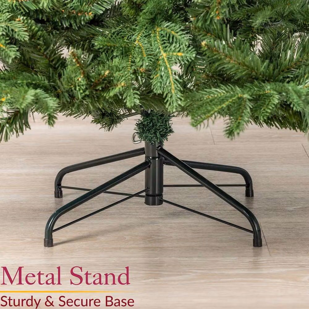 Christow Realistic Green Nordmann Fir Artificial Christmas Tree with Stand, Height: 213.36 cm – 5