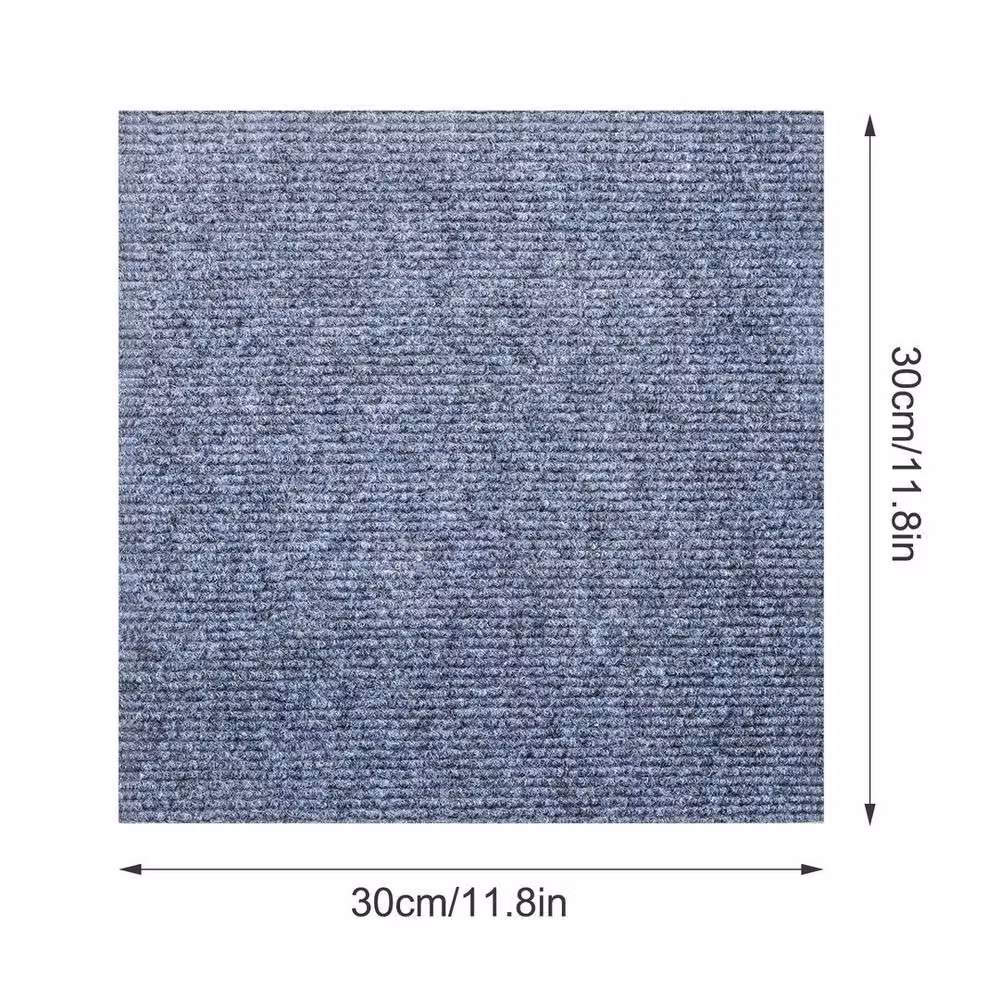 FLAVORA Grey Polypropylene Carpet Tile Patchwork, 40 Pieces, W/D/H: 100 x 100 x 10 cm – 2