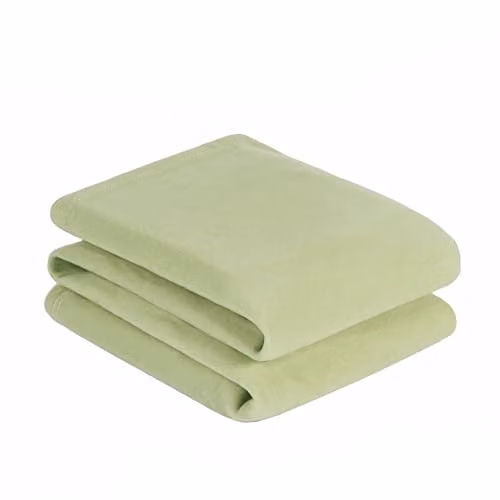 Dreamscene Plain Green Fleece Throw Blanket, W/D/H: 120 x 150 cm – 1