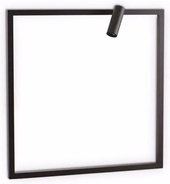 Ideal Lux Syntesi Square Integrated LED Wall Lamp in Black with 3000K Warm White Light