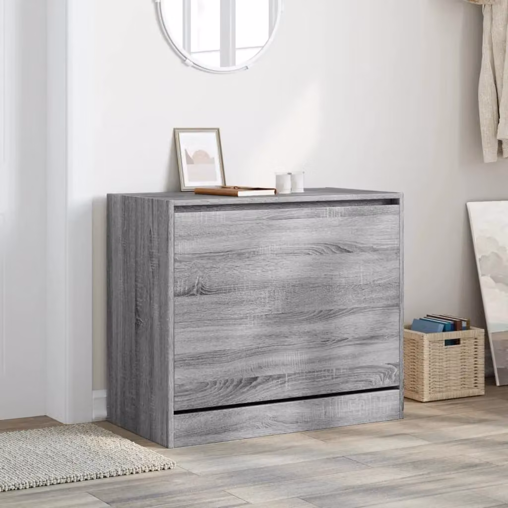Berkfield Home Grey Sonoma Shoe Cabinet with Tilting Compartments, W/D/H: 80 x 42 x 69 cm – 2