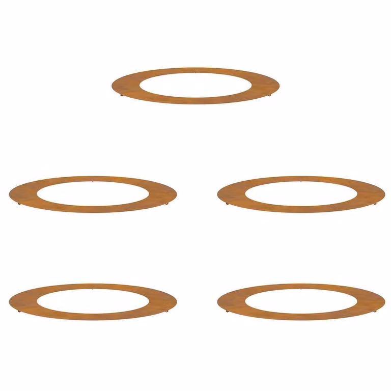 Berkfield Home Modern Corten Steel Planter with Decorative Inlays in Brown