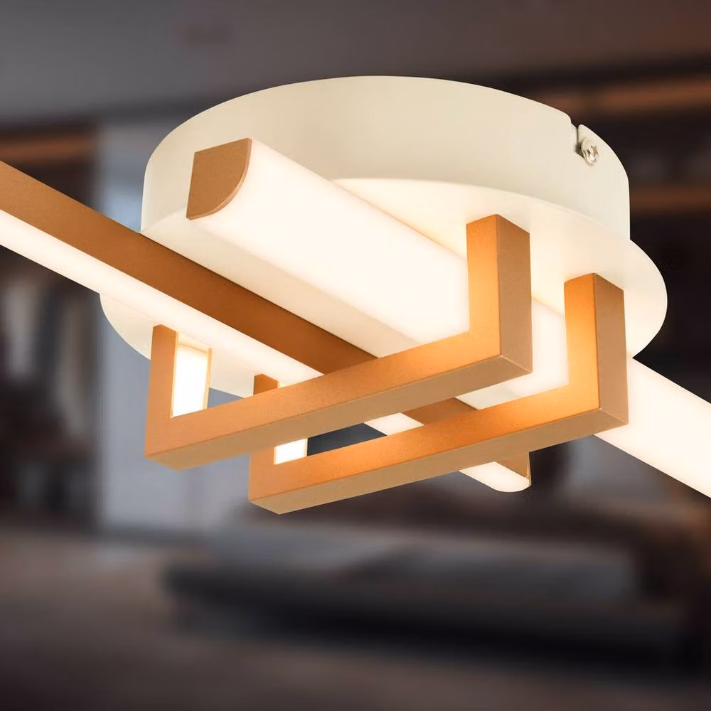 Briloner LED Ceiling Light, Warm White, Copper, W/D/H: 58.5 x 16 x 7.5 cm – 3