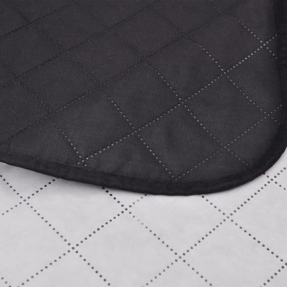 Berkfield Home Reversible Quilted Bedspread in Black and White, W/D/H: 220 x 240 cm – 4