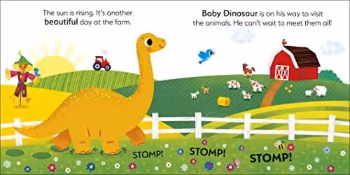 DK Baby Dinosaur on the Farm Multicolour Childrens Book – 3