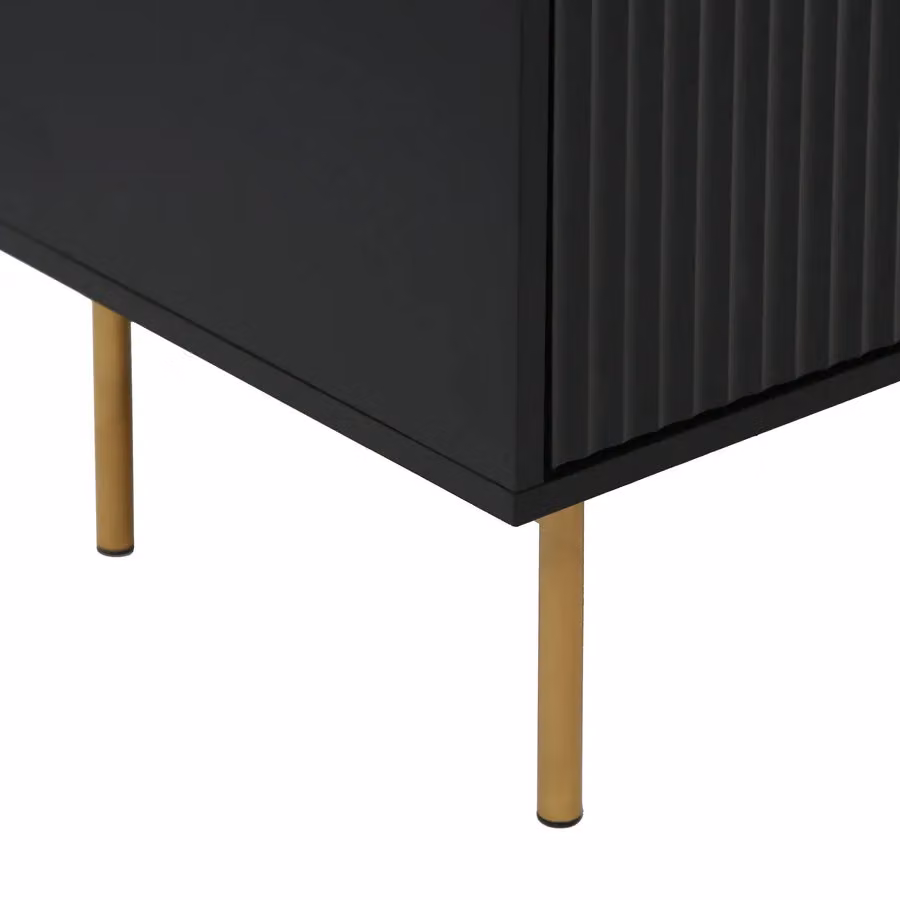 Home Garden Direct Devon Highboard Storage Cabinet in Matt Black – 3