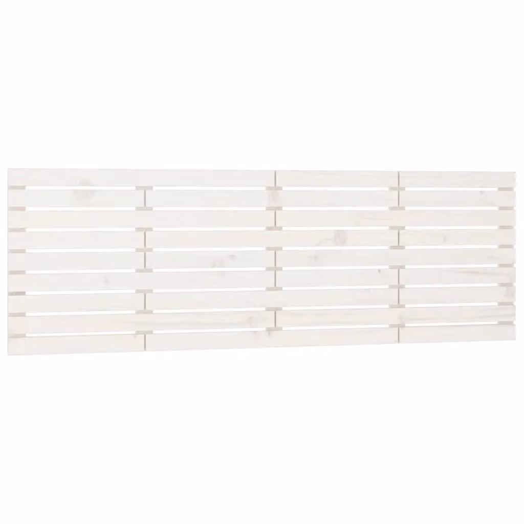 Berkfield Home White Solid Wood Pine Wall Mount Headboard, W/D/H: 166 x 3 x 63 cm – 2