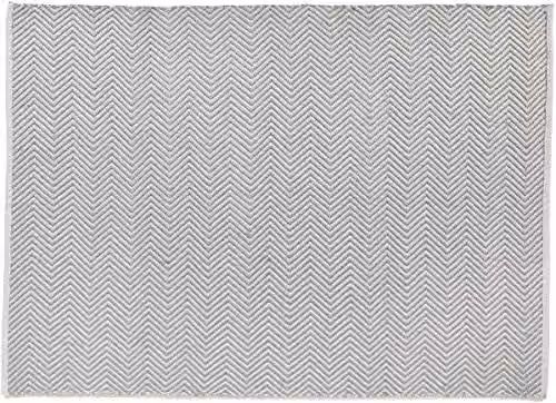 Rugs Direct Woven Hug Rug Herringbone Ghost Grey Door Mat Runner W: 120 cm, D: 70 cm