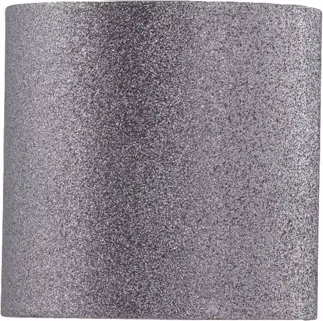 First Choice Lighting Silvery Grey Glitter Cylinder Fabric Table Lamp Shade, Diameter: 15 cm – 1