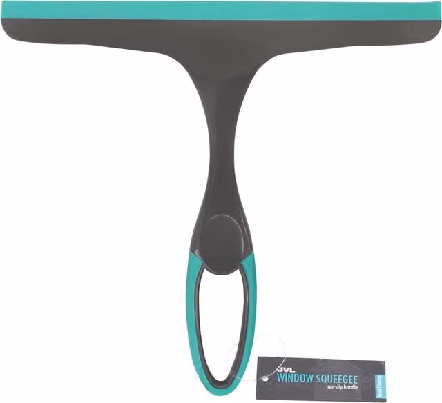 JVL Grey Hand Squeegee with Rubber and Plastic Construction