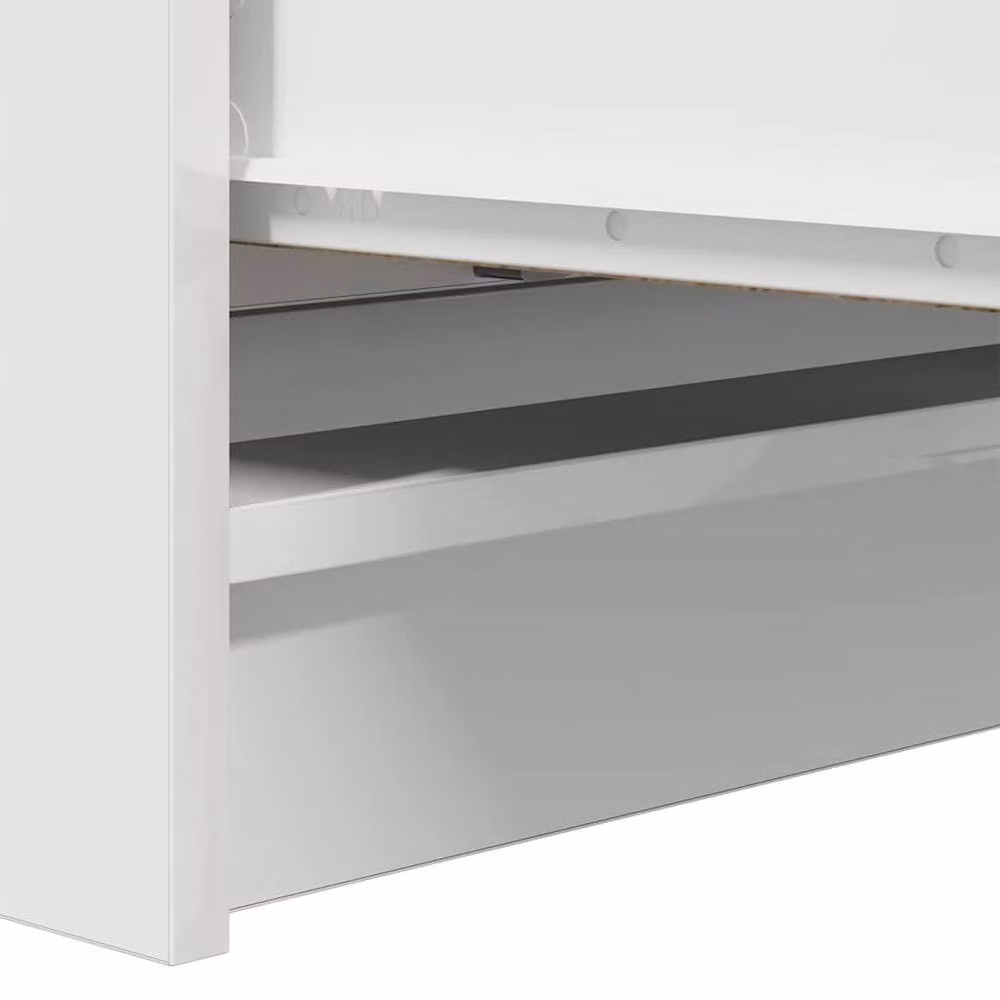 Berkfield Home White Minimalist Sideboard in Engineered Wood W/D/H: 80 x 35 x 99 cm – 2